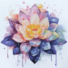 Cross-stitch kit - Shining lotus