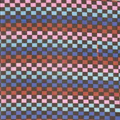Checkered Mesh Fabric Lightweight Stretch Sheer, 54&rdquo; Wide Polyester Spandex BROWN MULTI