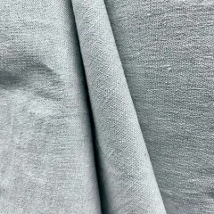 1 Yard Aqua Tweed Linen Cotton Stretch 2 Tone Midweight Woven Fabric 46 Inches Wide