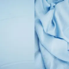 1 Yard Rayon Crepon Solid Woven Fabric Textured Soft Drapery Accent 50/51" Width BLUE SKY