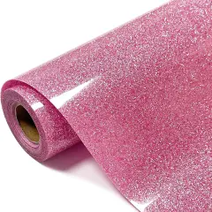 Rouge Pink Glitter HTV Transfer Vinyl Roll