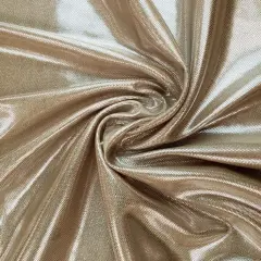 1 Yard Lightweight Computer Foil Fabric Lt Brown, 100% Polyester, 44/45" Width for Apparel & D&eacute;cor