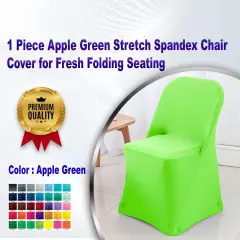 1 Piece Apple Green Stretch Spandex Chair Cover for Fresh Folding Seating