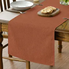 Rusty Orange Fall Table Runner