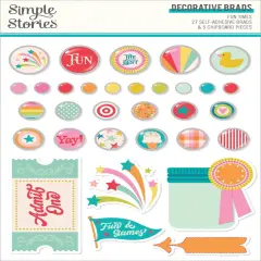 Simple Stories Decorative Brads-Fun Times