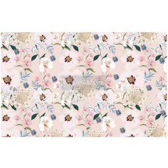Redesign Decoupage D&eacute;cor Tissue Paper - Blush Floral - 1 sheet, 19"x30"