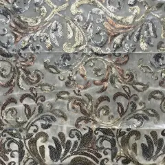 Arabella Stretch Velvet Sequin Fabric Ivory