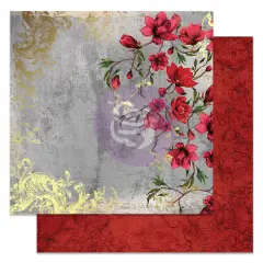 Magnolia Rouge Collection 12x12 Sheet - Magnolias In The Patio - 10 sheet 12"x12", w foil details