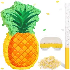 Fruit Pinata Summer Theme Includes Stick Blindfold Confetti Summer Fruit Theme Pinata Birthday Party Supplies for Birthday Party Carnival Beach Decor(Pineapple)