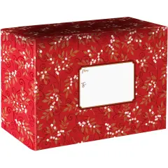 Pack/6: Holiday Floral Theme Mailing Box - 12 x 6 x 9"
