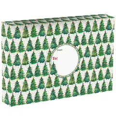 Pack/6: Christmas Trees Theme Mailing Box - 18 x 3 x 12"