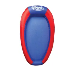 Wahu Hydro Lounger Versatile Pool Lounge Float for Sunbathing, Inflatable Beach and Pool Float Lounger with Inflate/Deflate Valve, Red/Blue