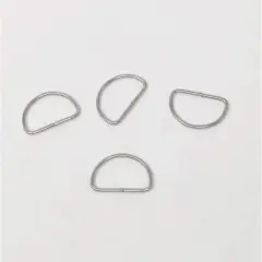 Metal D Ring 1.5" Nickel Plated Loop Ring