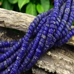 6x3mm Aged Lapis Indonesian Heishi Beads (20" Strand)