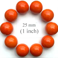 YOU CHOOSE COLOR Glass Marbles 25mm (1 inch) SHOOTER Taw Lot Orange