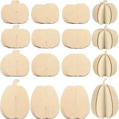 DIY 3D Pumpkin Fall Wood Crafts to Paint for Kids Adults