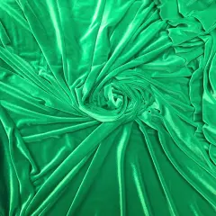1 Yard Rich Kelly Green Premium Stretch Velour for Sewing, Theatrical Wear, and Home Accents 58/60 Inch Width