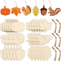 Wooden Christmas Ornaments to Paint for Kids Adults Set of 24