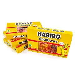 Haribo Goldbears Gummi Candy Theater Box 3.4 oz, 12 Ct