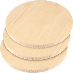 3 Pack 12 Inch Round Wooden Plaque, 3/4 Inch Thick Unfinished Wooden Circle Plaque