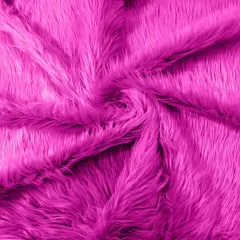 1 Yard Solid Faux Fox Fur Fabric for Cosplay Crafts Home Decor and Upholstery Fuchsia