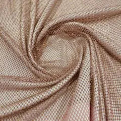 1 Yard Sparkly AB Rhinestone Fishnet Fabric Stretch Mesh for Costumes, D&eacute;cor, and Apparel Dusty Rose Iridscent
