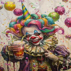 DIY Diamond Art Kits for Adults Clown, Boy Full Drill Round Rhinestone Diamond Painting Kits, Cross Stitch Embroidery Canvas for Crafts Home Wall Decor 30x40cm