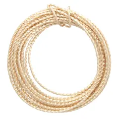 The Beadsmith Twisted Craft Wire - Wire Elements - Soft Temper - 18 Gauge, 8 Ft Coil - Gold Color - Beading Wire Used for Jewelry Making, Wire Wrapping, and Other DIY Arts & Crafts