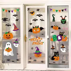 4 Sheets -Halloween Decorations Indoor Window Clings Decor