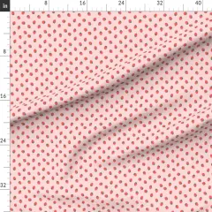 Various Fabrics by the Yard or Fat Quarter Little Strawberry Pink Summer Small Scale Whimsical Fruit Food Playful Cute Boho Baby Custom Printed Fabric by Spoonflower 16701132