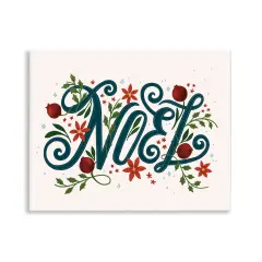 Stupell Industries Noel with Rustic Winter Botanicals Wall Plaque By Loni Harris