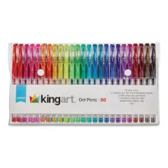 Kingart Studio Gel Pens - Set of 50, Glitter and Glitter Neon Colors