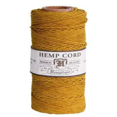 Hemptique 1mm #20 Hemp Cord Spools Jewelry Making Macrame Crochet Crafting Gift Wrapping Honey