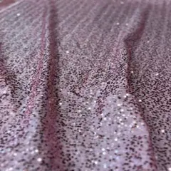 1 Yard Sequin Taffeta Fabric Sparkle Event Backdrop Costume Material 50/54 Inches Wide Baby pink