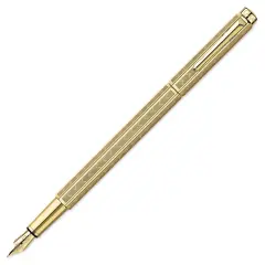 Caran d'Ache Ecridor Chevron Fountain Pen - Gilded, Broad
