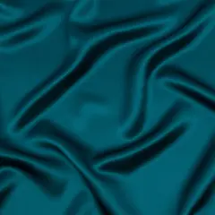 1 Yard Stretch Silk Charmeuse Deep Teal Smooth Solid Fabric 41 inch Width