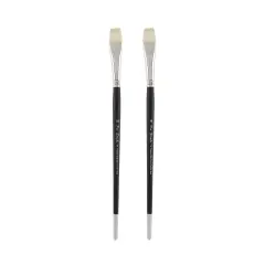 Creative Mark Pro Stroke Premium White Chungking Hog Bristle Artist Paint Brush - Bright - Natural Bristle Brush w/ Great Control Suitable for Oils, Watercolors, Acrylics, Alkyds, Caseins