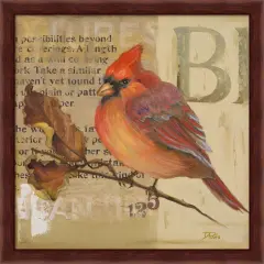 Red Love Birds I by Patricia Pinto 13" x 13" Framed Wall Art