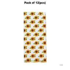5" x 11 1/2" Sunflower Cellophane Treat Bags - 12 Pc.