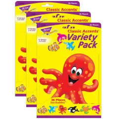 Sea Buddies&trade; Classic Accents&reg; Variety Pack, 36 Per Pack, 3 Packs