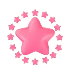 Kitcheniva Pink Star Stress Relief 30 Pcs