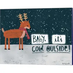 Cold Reindeer by Katie Doucette 20" x 16" Canvas Wall Art