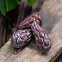 *6* 25x12mm Red Wine Nebula Mermaid Scale Large Drop Beads