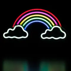 Northlight LED Rainbow and Clouds Neon Lighted Wall Art - 15.75" Multi