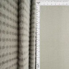 1 Yard Waffle Brushed Solid Fabric, 58/60&Prime; Wide Polyester Rayon Spandex Blend GREY