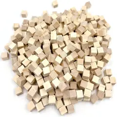 Wood Blocks for Crafts, Unfinished Wood Cubes, 1cm Natural Wooden Blocks