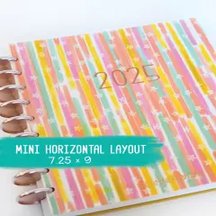 2025 Planner - Mini Horizontal Layout, Disc Bound - "Stars & Stripes" (#1010)