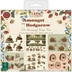 Craft Consortium 3D Decoupage 8"X8" Pad 18/Pkg-Amongst The Hedgerow