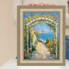 Wide Antique Silver Victorian Picture Frame 12x24 frame