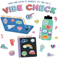 51-Piece Vibe Check Bulletin Board Set